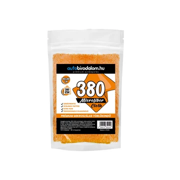 Microfiber Cloth 380 Orange - mikroszálas kendő 380gsm