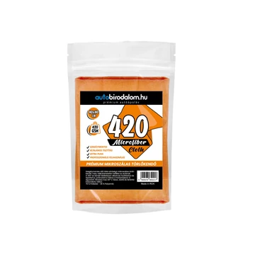 Microfiber Cloth 420 Orange - mikroszálas kendő 420gsm