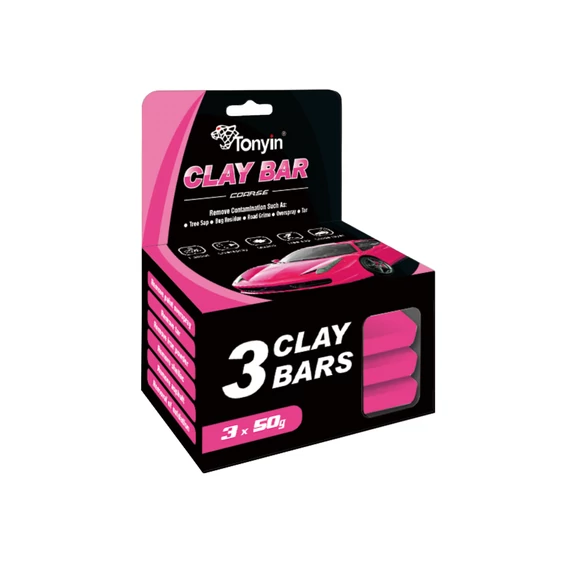 Tonyin Clay Bar Fine 3x50g - puha autókozmetikai gyurma