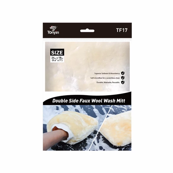 Tonyin Double Faux Wool Wash Mitt - műgyapjú mosókesztyű