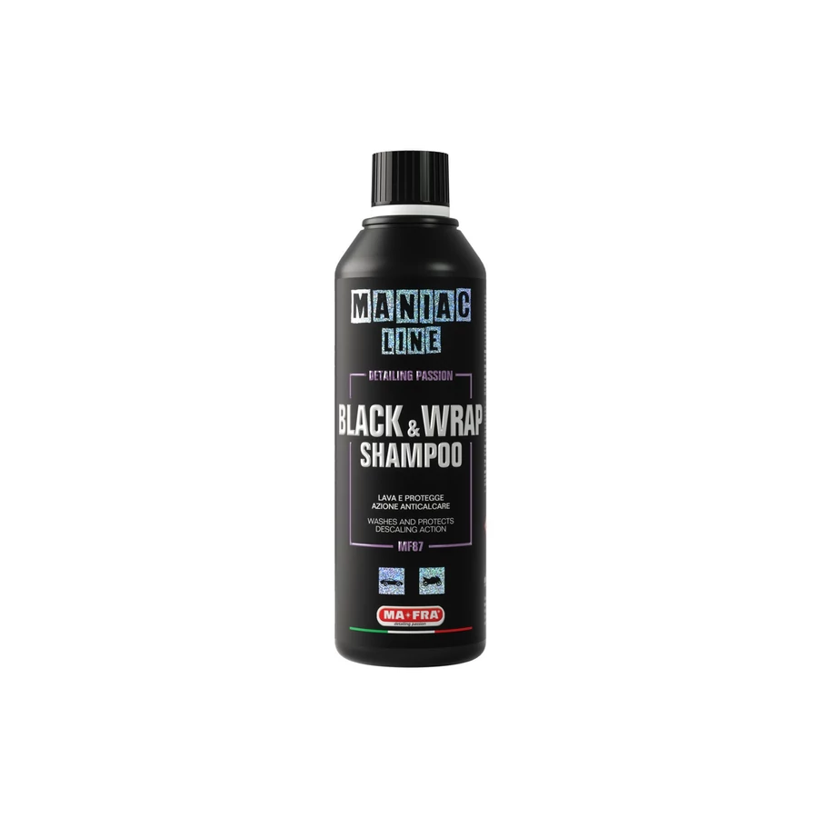 Maniac Line Black & Wrap Shampoo - autósampon fekete és fóliázott