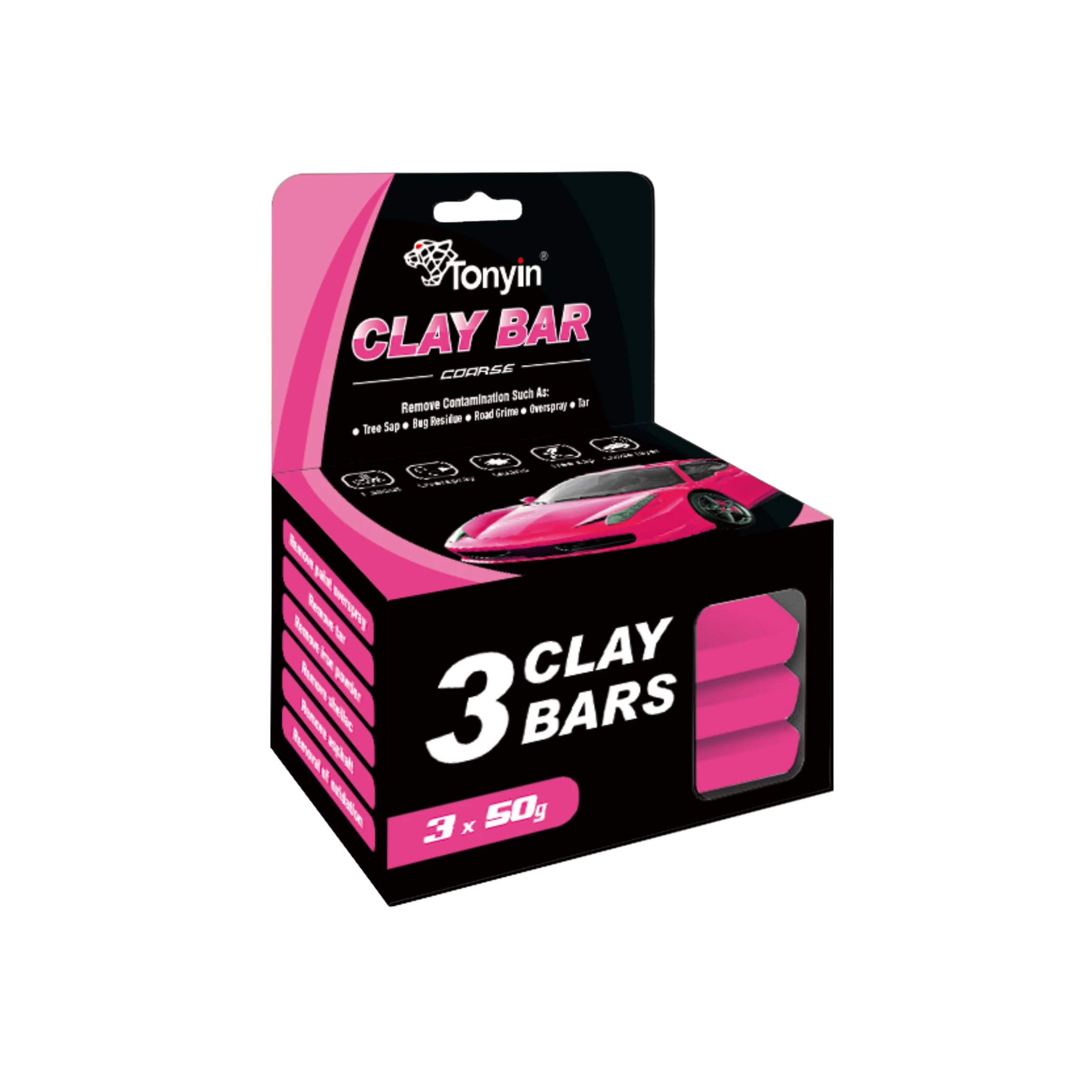 Tonyin Clay Bar Fine 3x50g - puha autókozmetikai gyurma